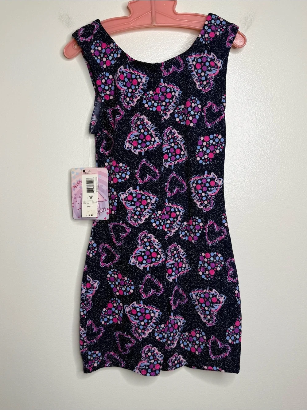 NEW Just Imagine Gymnastics Leotard Biketard Dance Size medium 8/10 Hearts